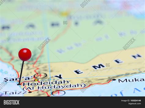 Hodeidah Pinned On Map Image & Photo (Free Trial) | Bigstock