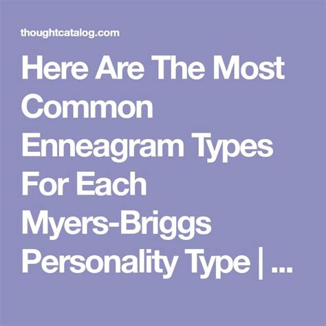 Here Are The Most Common Enneagram Types For Each Myers Briggs