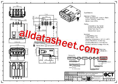 Usb Datasheet Pdf Global Connector Technology