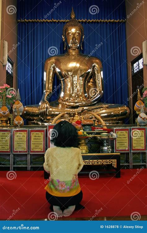 Golden Budda Stock Photo Image Of Praying Oriental Shiny 1628878