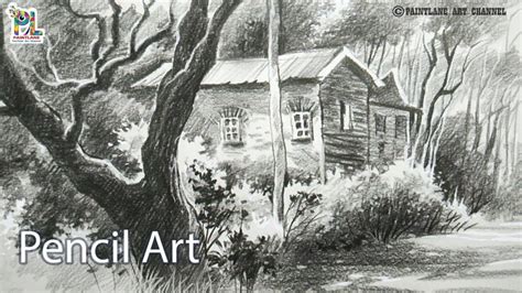 Forest Landscape Art With Pencil Drawing And Shading || Scenery In Forest