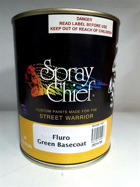 1l Spray Chief Fluro Green Base Paint Bcs Auto Paints