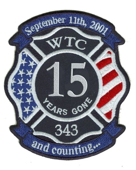 Fdny Firefighter Shirts Patches And Pins Wtc Fire Memorial 15th