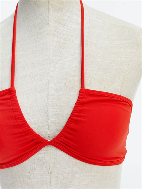 Kirmizi Uv Korumal Ba Lama Detayl Kad N Bikini St S Aj Z Vaj Lcw