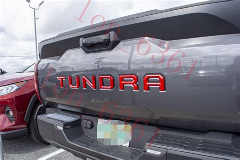 Red Black ABS Emblem Fit TOYOTA 2022 2023 TUNDRA Tailgate Letters EBay