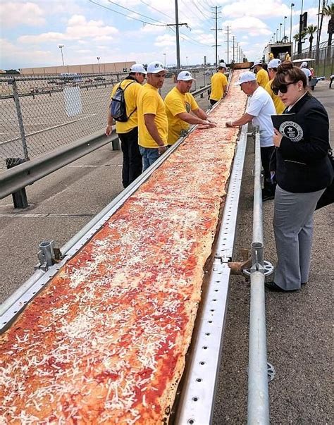 Guinness World Records Verifies John Arena And Team Made Worlds Longest Pizza Guinness World