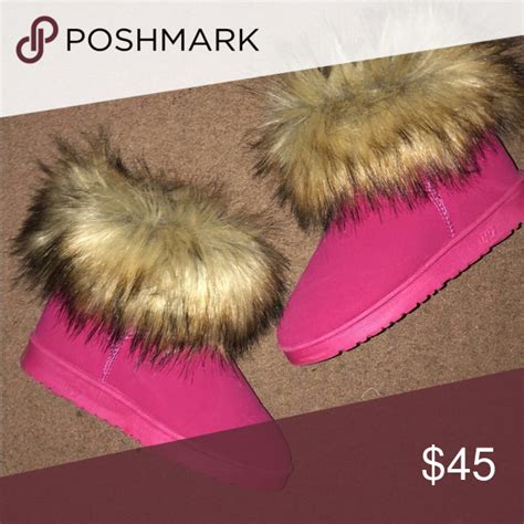 Hot Pink Soft Fur Boots Pink Fur Boots Fur Boots Pink Fur