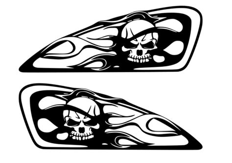 Motorcycle Tank Skull Vinyl Decal V2 11 X 4 Many Colors Available Ebay