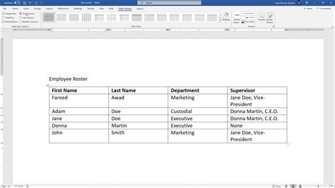 Format Tables In Word Instructions Teachucomp Inc