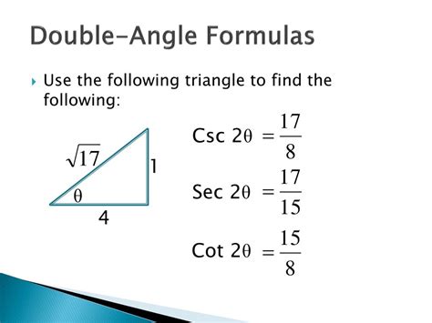 PPT - Double-Angle and Half-Angle Formulas PowerPoint Presentation, free download - ID:2779384