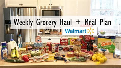 Weekly Meal Plan Walmart Grocery Haul April Youtube