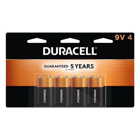 Buy Duracell Coppertop 9V Battery 4 Count Pack 9 Volt Battery With