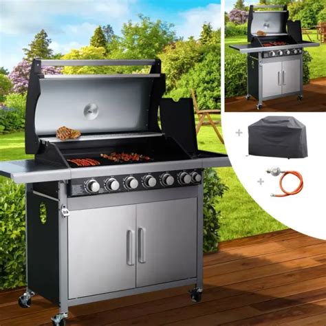 Brast Gasgrill Edelstahl Barbecue Grill Grillwagen Bbq Brenner