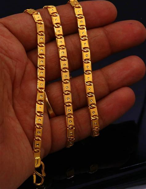 Indian Handmade Karat Yellow Gold Fabulous Nawabi Chain Men S Women S