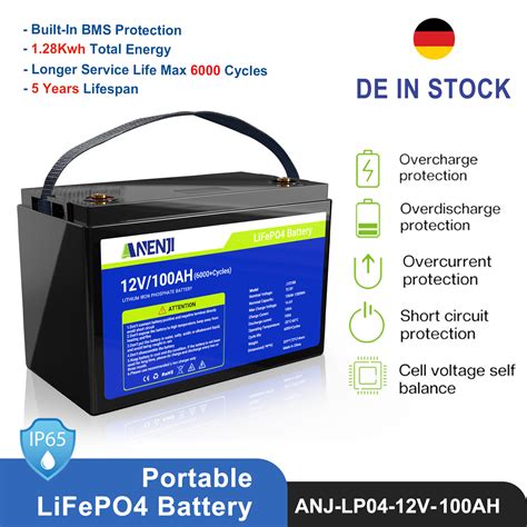 Panenji 12v 100ah Lithium Iron Phosphate Battery Lifepo4 100ah 12kwh