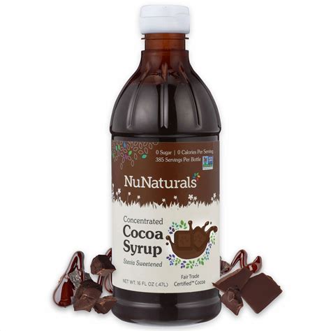 Cocoa Chocolate Syrup 16 Oz Stevia Syrup Stevia By Nunaturals