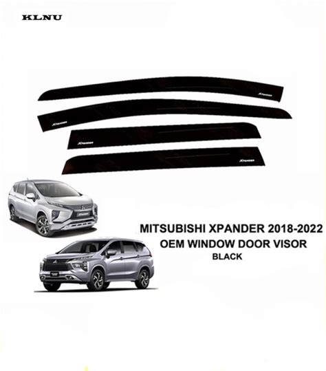 KLNU Mitsubishi Xpander 2018 To 2023 OEM Window Door Visor Black V1