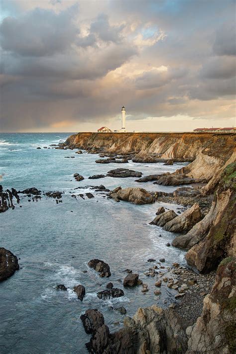 Point Arena Headland And Lighthouse Photograph by Kjschoen | Fine Art America