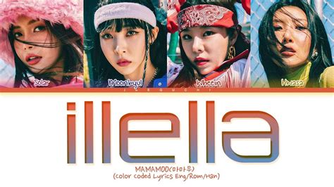 Mamamoo Illella Lyrics Color Coded Lyrics Hours