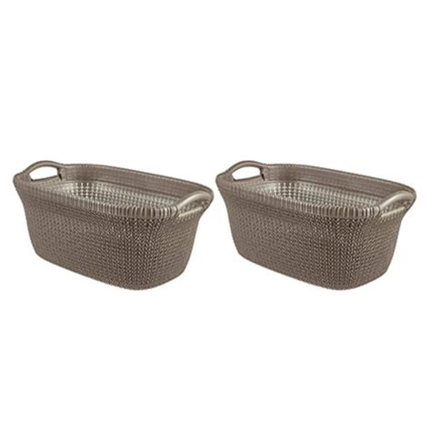 Curver Knit Wasmand 40L Set Van 2 Bruin Blokker