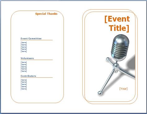 Download free Event Program Template Word software - multimediamediaget