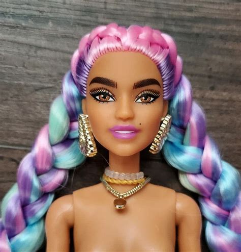BARBIE DOLL NUDE Barbie Extra 5 Rainbow Braids Daya Articulated 20 00 PicClick CA