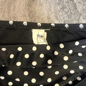 Massimo Swim Massimo Black And White Polka Dot Bikini Bottom Size