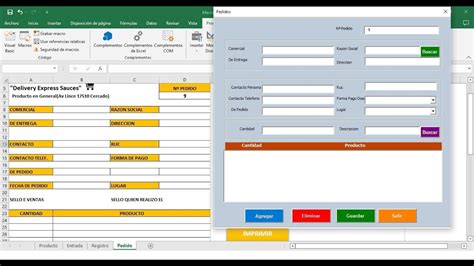 Control De Pedido Macro Vba Excel Youtube