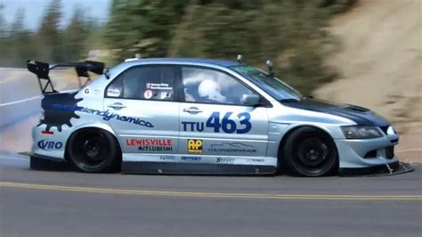 pikes peak hill climb  jeremy foley mitsubishi lancer evo