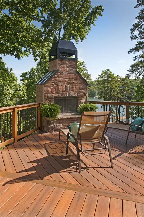 Fireplace On Fiberon Deck Designed And Built By Atlanta Decking