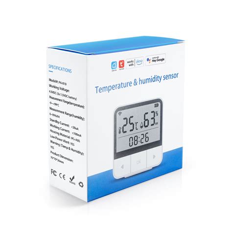 Temperatūros ir drėgmės jutiklis Evismart EV PST PA 010W kaina pigu lt