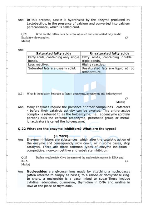 Important Questions For Class 11 Biology Chapter 9 Biomolecules