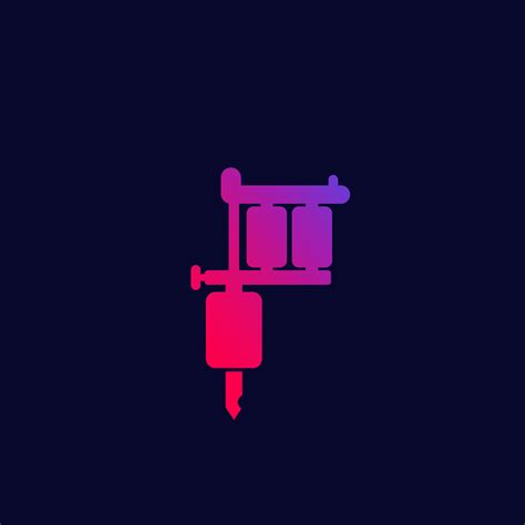 tattoo machine icon on dark 6727744 Vector Art at Vecteezy