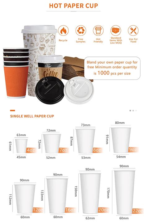 Lipack Custom Printed Paper Cup Eco Friendly Double Wall Custom Logo