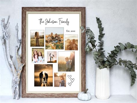 Family Photo Collage, Poster Template, Custom Gift, Canva Template ...