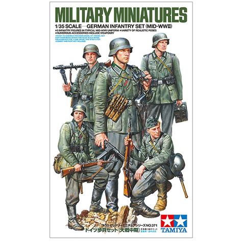 Tamiya German Infantry Figure Set Mid Wwii Kit 35371 Scale 1 35