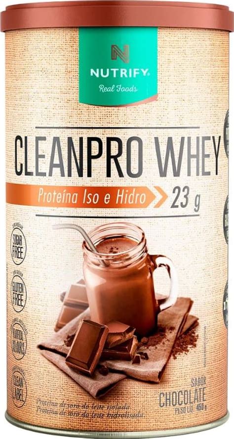 CleanPro Whey Protein Isolado E Hidrolisado Nutrify 450g Chocolate