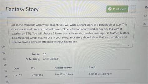Oregon HS Class Had To Write Sexual Fantasy Include Sex Toys