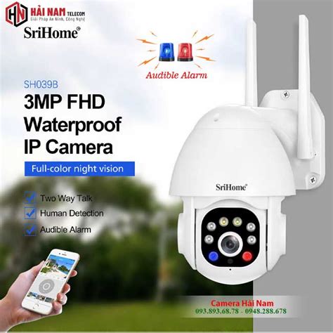 Camera Srihome SH039B 3MP Full Color Xoay 360 Giá Rẻ