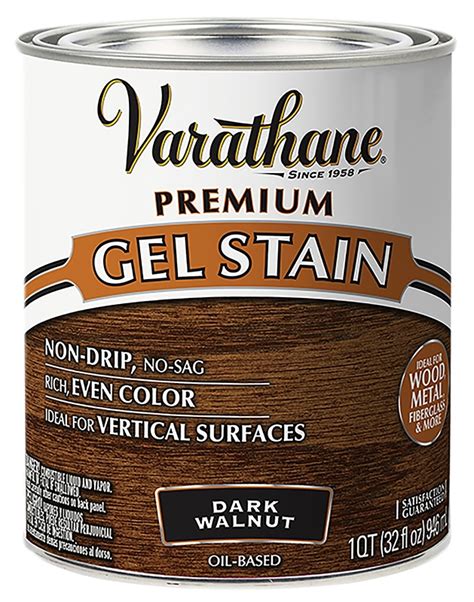 Varathane 358301 Premium Stain Dark Walnut Gel Liquid 1 Qt