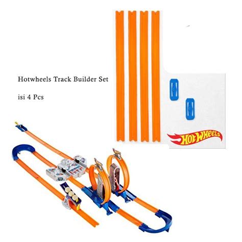 Promo Original Hotwheels Track Builder Set 4 Pcs 90 Cm Murah Jalur Hot Wheels Mainan HW Termurah