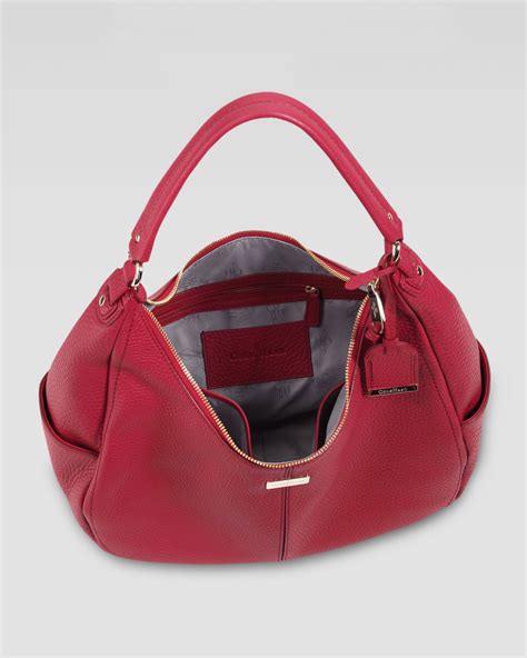 Cole Haan Village Rounded Hobo Bag Red In Red Lyst