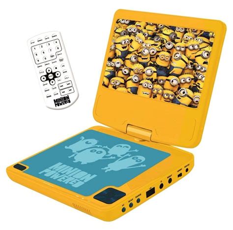 Lecteur Dvd Portable Les Minions Lexibook Cran Rotatif Usb