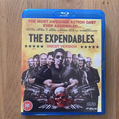 The Expendables Blu Ray Uncut Version Vgc Sylvester Stallone Jason