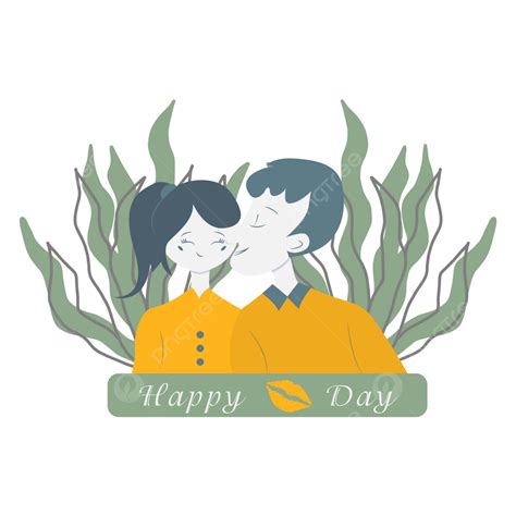 Couple Hugging Kissing Vector Png Images Kisses Day Couple With Herbal