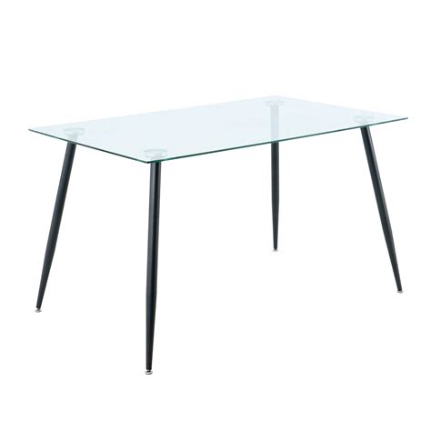Wrought Studio™ Modern Kitchen Glass Dining Table 51" Rectangular