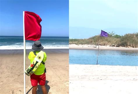 Colocan Bandera Roja Y Morada En Playas De Puerto Vallarta