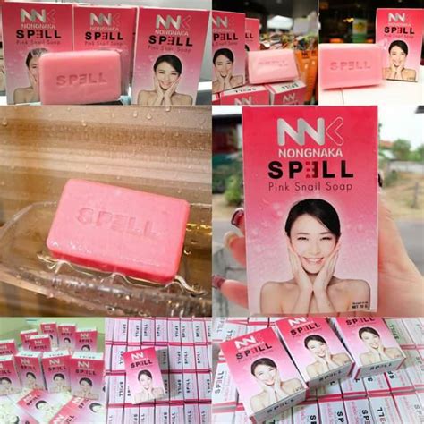 Nnk Nongnaka Spell Pink Snail Soap Thailand Best Selling Products Popular Thai Brands