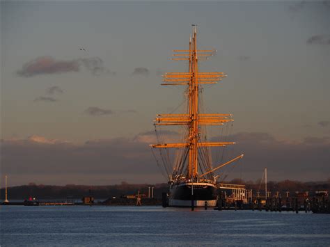 Wallpaper Boat Sailing Ship Sunset Sea Sky Calm Evening River