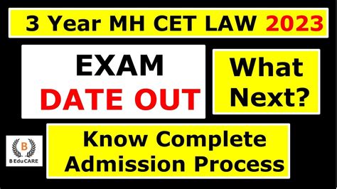 3 Year Maharashtra Cet Law 2023 Exam Date Out Llb After Graduation